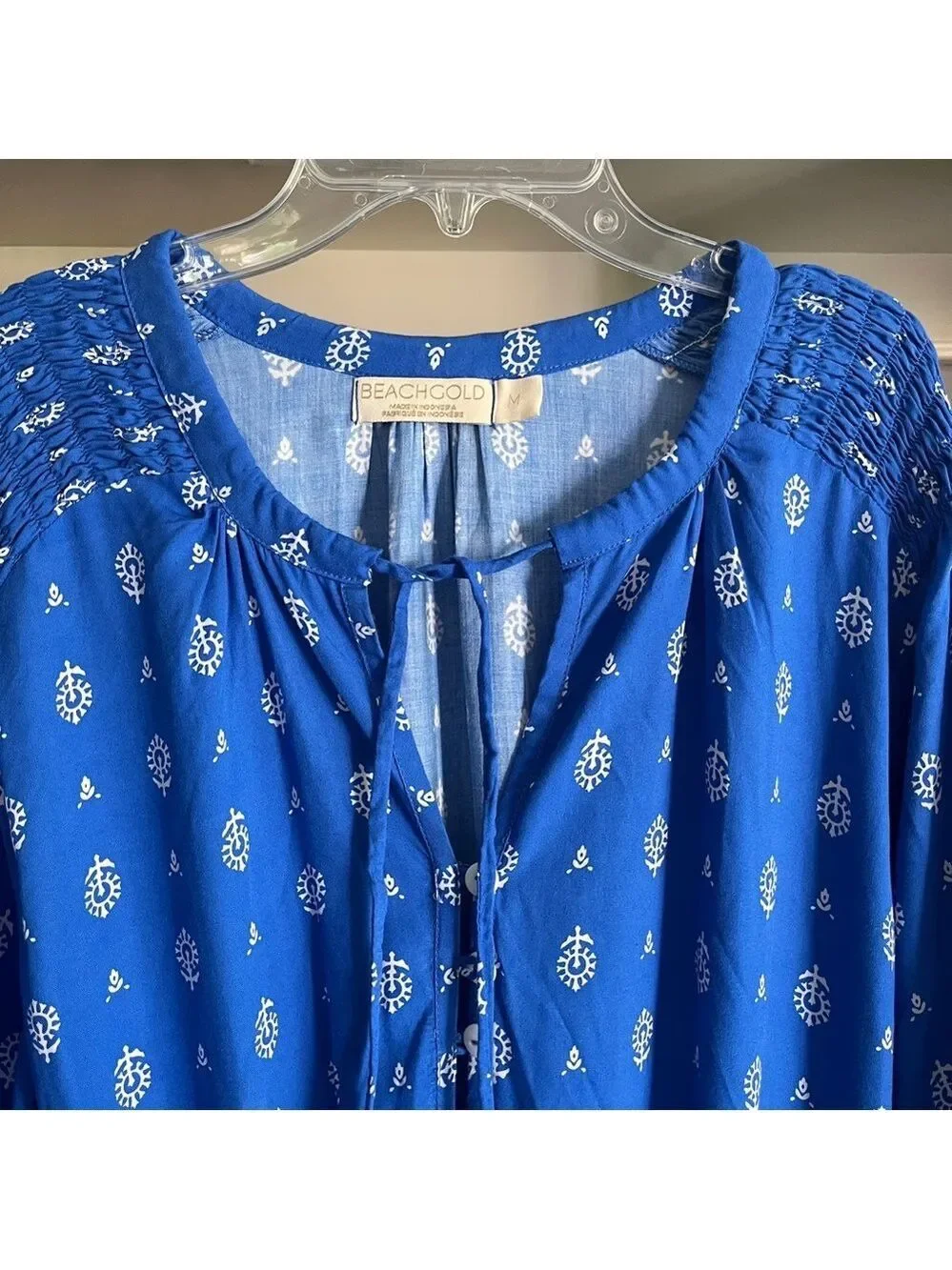Anthropologie Beachgold Cobalt Blue Romper - Size Medium